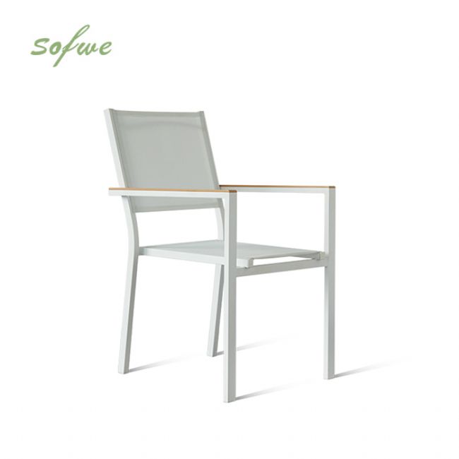 Outdoor Garten Aluminium Stapelsessel - 11D11H