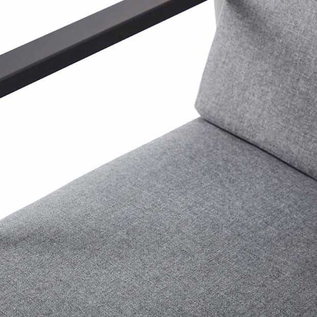 Liegestuhl mit hoher Rückenlehne für den Außenbereich und Kissen aus gesponnenem Polyester - 11D12K