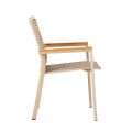 Outdoor-Esszimmerstuhl aus Aluminium und geflochtenem Seil - 11D27C