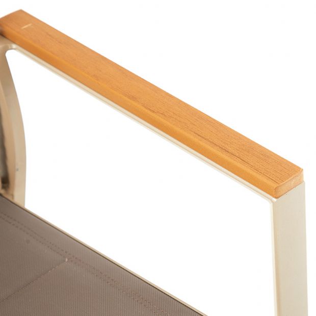 Outdoor-Esszimmerstuhl aus Aluminium und geflochtenem Seil - 11D27C
