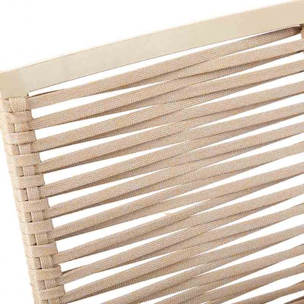Outdoor-Esszimmerstuhl aus Aluminium und geflochtenem Seil - 11D27C