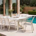 Outdoor-Esszimmerstuhl aus Aluminium und geflochtenem Seil - 11D27C