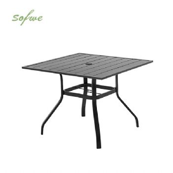 HF Patios Quadratischer Outdoor-Esstisch aus Eisen mit...