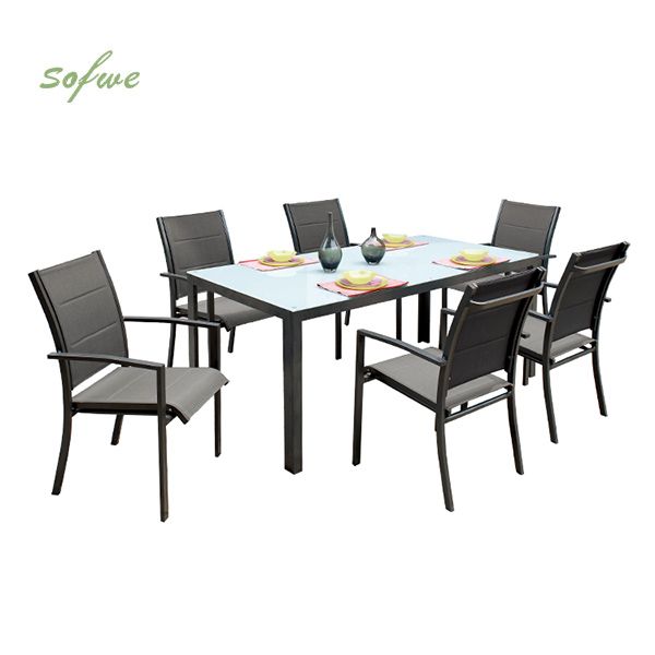 Graues 7-teiliges Aluminium-Essgeschirr für draußen - 11D01A