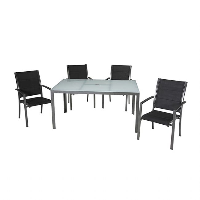 Graues 7-teiliges Aluminium-Essgeschirr für draußen - 11D01A