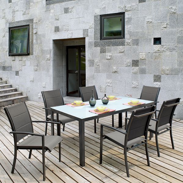 Graues 7-teiliges Aluminium-Essgeschirr für draußen - 11D01A