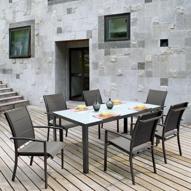 Graues 7-teiliges Aluminium-Essgeschirr für draußen - 11D01A