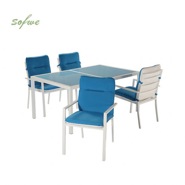 Blaues 6-teiliges Aluminium-Essgeschirr für draußen - 11D01E