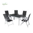 Allwetter-Garten-Esstisch und -Stühle aus Aluminium - 11D01F