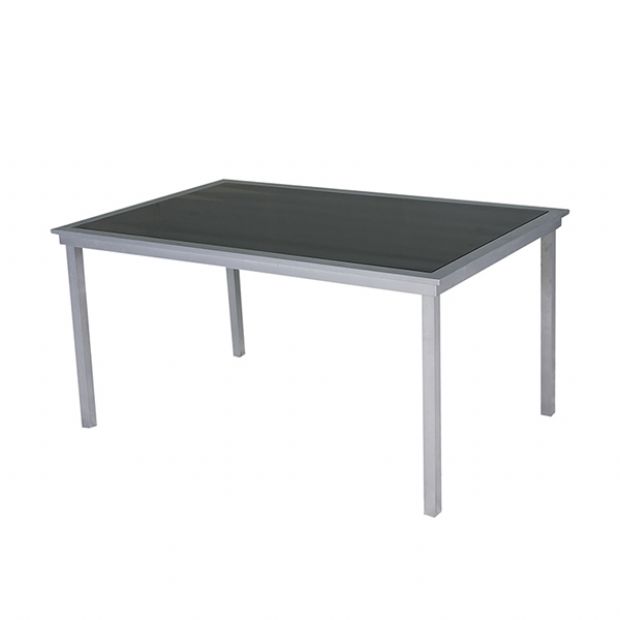 Allwetter-Garten-Esstisch und -Stühle aus Aluminium - 11D01F