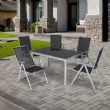 Allwetter-Garten-Esstisch und -Stühle aus Aluminium - 11D01F