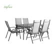 7-teiliges Garten-Esstisch- und Stuhlset aus Textilene - 11D01H