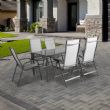 7-teiliges Garten-Esstisch- und Stuhlset aus Textilene - 11D01H
