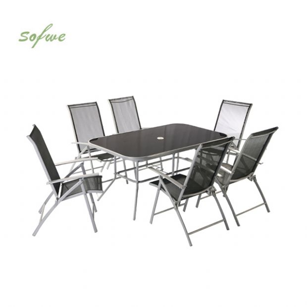 Modisches Garten-Ess-Set für den Außenbereich - 11D01I