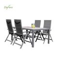 5-teiliges Garten-Essmöbel-Set aus Aluminium - 11D01L