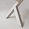 Rechteckiger 6-Sitzer-Esstisch aus Aluminiumlegierung für den Außenbereich mit Tischplatte aus PS in Holzoptik - 11D26A