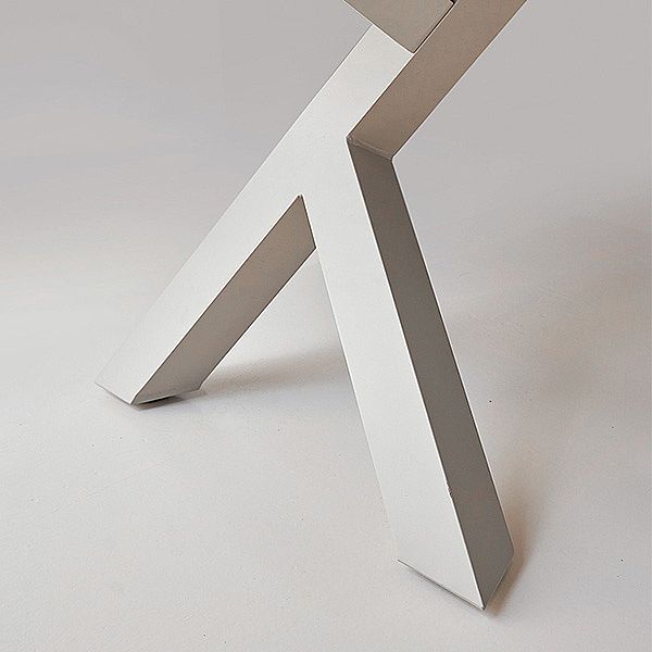 Rechteckiger 6-Sitzer-Esstisch aus Aluminiumlegierung für den Außenbereich mit Tischplatte aus PS in Holzoptik - 11D26A