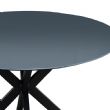 Runder Terrassentisch für den Außenbereich mit einer Tischplatte aus 5 mm starkem, mattiertem Glas mit Aufdruck - 11D26F
