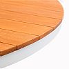Runder Esstisch aus Holz-Kunststoff-Verbundwerkstoff für den Außenbereich, geeignet für Terrassen und Gärten - 11D26H