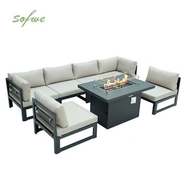 Aluminiumrohr mit Garten-Sofagarnitur für den Außenbereich - 11C01A