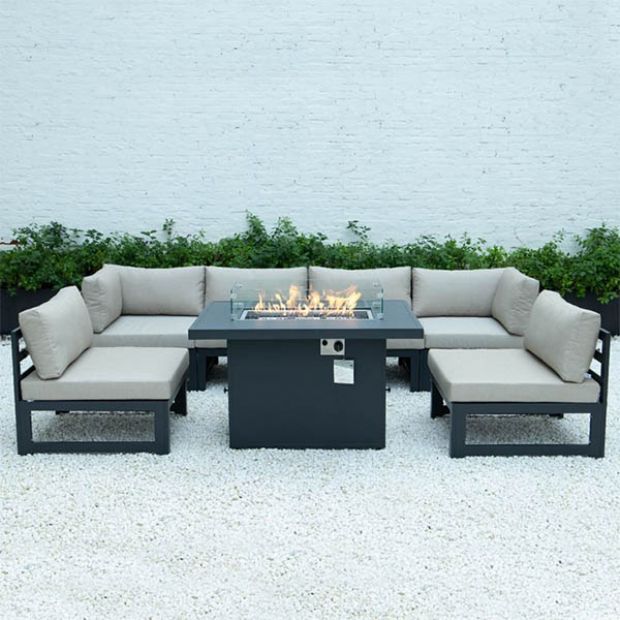 Aluminiumrohr mit Garten-Sofagarnitur für den Außenbereich - 11C01A