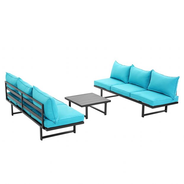 Luxus-Pool-Lounge-Set mit Metallmöbeln für den Außenbereich - 11C01B