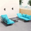 Luxus-Pool-Lounge-Set mit Metallmöbeln für den Außenbereich - 11C01B