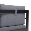 Sofagarnitur aus Aluminiumguss mit Tisch und Hocker - 11C01F