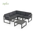 4-teiliges Outdoor-Sofa aus Aluminium in V-Form - 11C01H