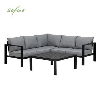 Modulares 5-Sitzer-Sofa aus Aluminium für den Außenbereich