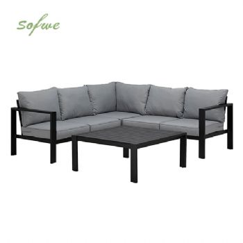 Modulares 5-Sitzer-Sofa aus Aluminium für den Außenbereich