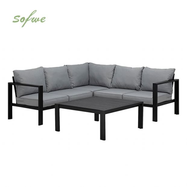 Modulares 5-Sitzer-Sofa aus Aluminium für den Außenbereich - 11C01I