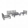 Luxuriöses Aluminium-Möbelset mit Kissen - 11C01Q