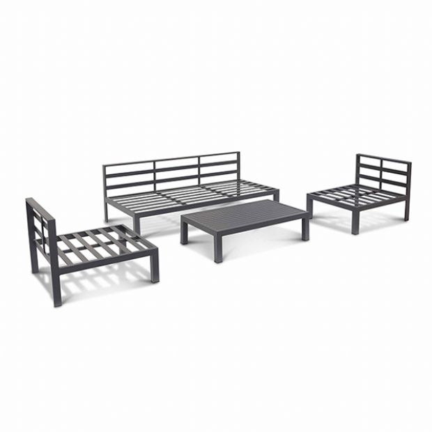 Luxuriöses Aluminium-Möbelset mit Kissen - 11C01Q