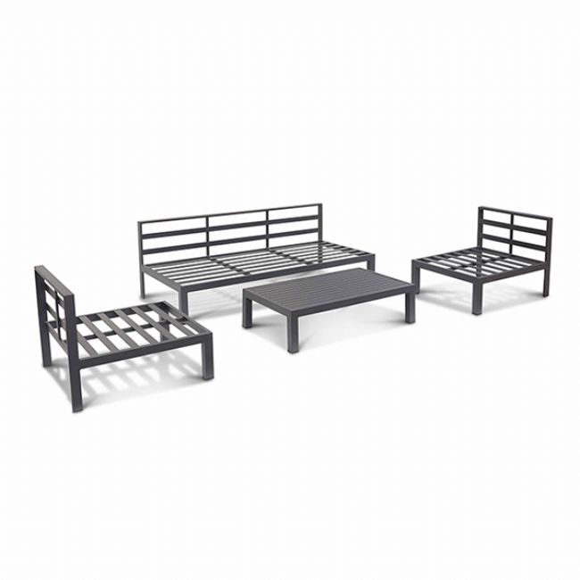 Luxuriöses Aluminium-Möbelset mit Kissen - 11C01Q