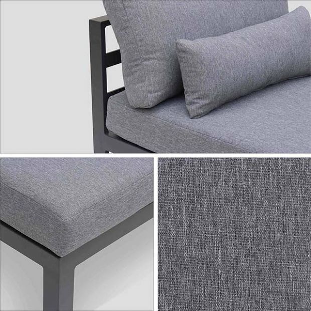 Luxuriöses Aluminium-Möbelset mit Kissen - 11C01Q