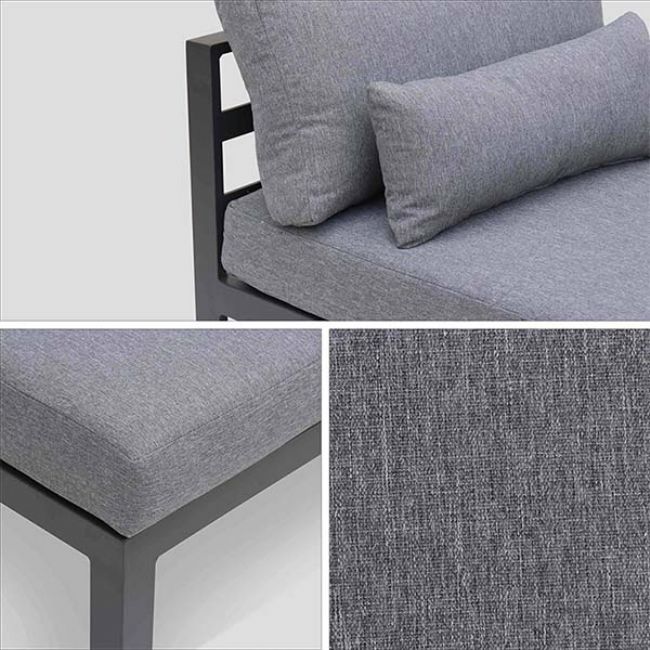 Luxuriöses Aluminium-Möbelset mit Kissen - 11C01Q