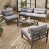 Luxuriöses Aluminium-Möbelset mit Kissen - 11C01Q