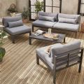 Luxuriöses Aluminium-Möbelset mit Kissen - 11C01Q