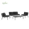 4-teiliges Outdoor-Sofaset aus Metall und Aluminium - 11C01R
