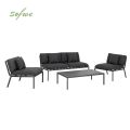 4-teiliges Outdoor-Sofaset aus Metall und Aluminium - 11C01R