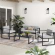 Modernes Terrassen-Konversationssofa-Set - 11C01T