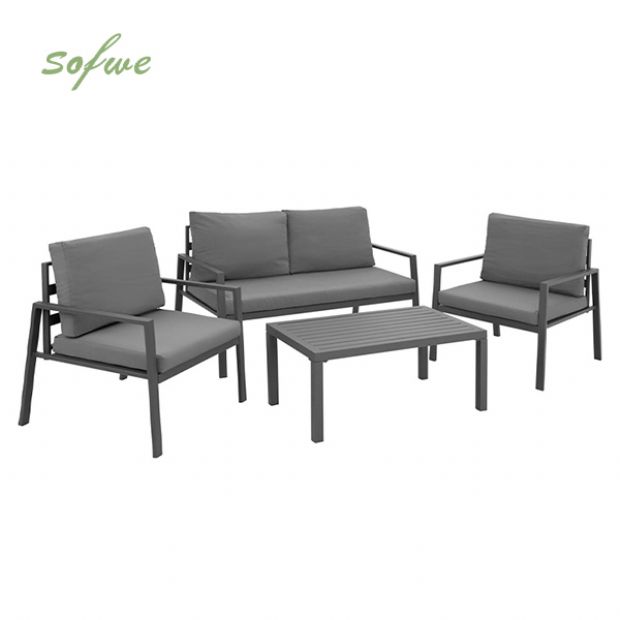 4-Sitzer-Außenterrassensofa aus Aluminium - 11C01U