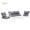Moderne Sofagarnitur aus Aluminium mit Kissen - 11C01V