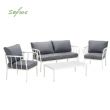 Moderne Sofagarnitur aus Aluminium mit Kissen - 11C01V