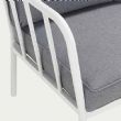 Moderne Sofagarnitur aus Aluminium mit Kissen - 11C01V