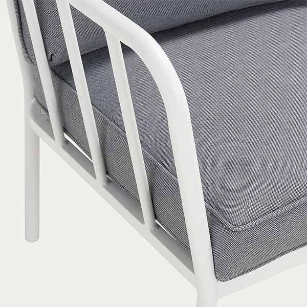 Moderne Sofagarnitur aus Aluminium mit Kissen - 11C01V