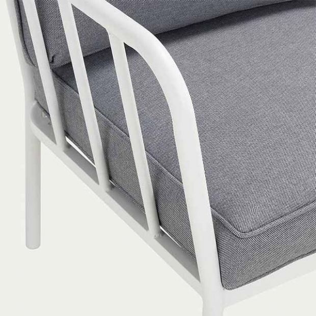 Moderne Sofagarnitur aus Aluminium mit Kissen - 11C01V