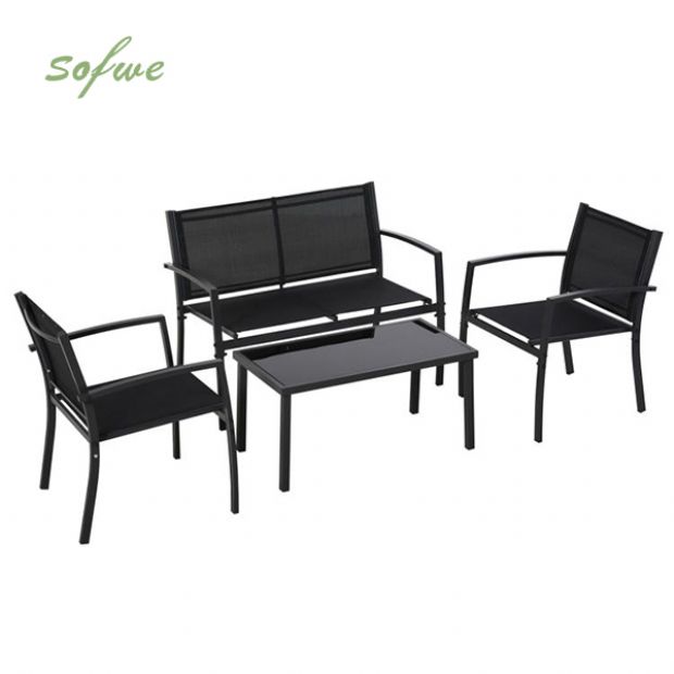 Courtyard Modernes 4-teiliges Dialogset - 11C01X
