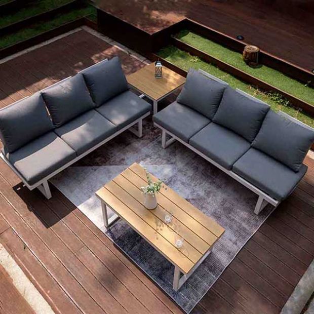 Terrassenmöbel aus Aluminium mit verstellbarem Sitz - 11C01Y